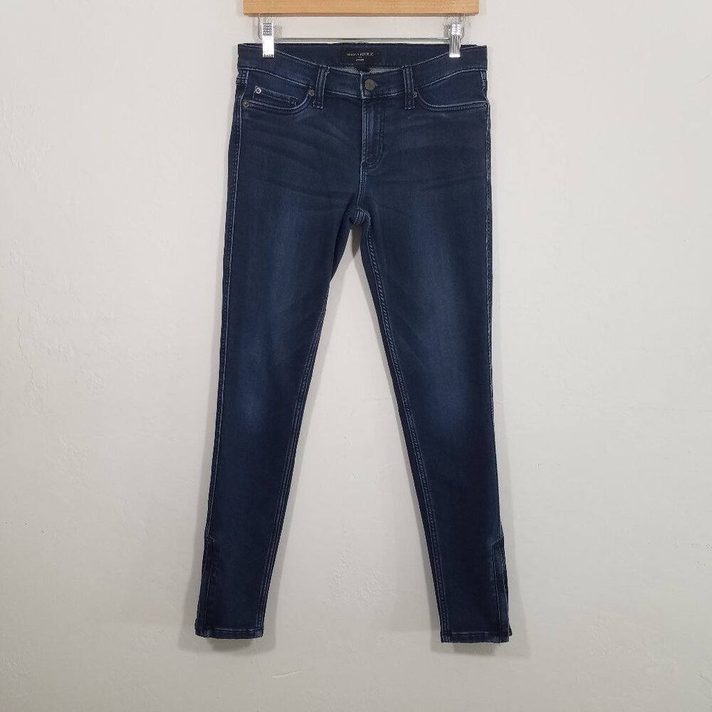 Banana‎ Republic Legging Stretch Jeans Zip Legs Blue Size 6/28